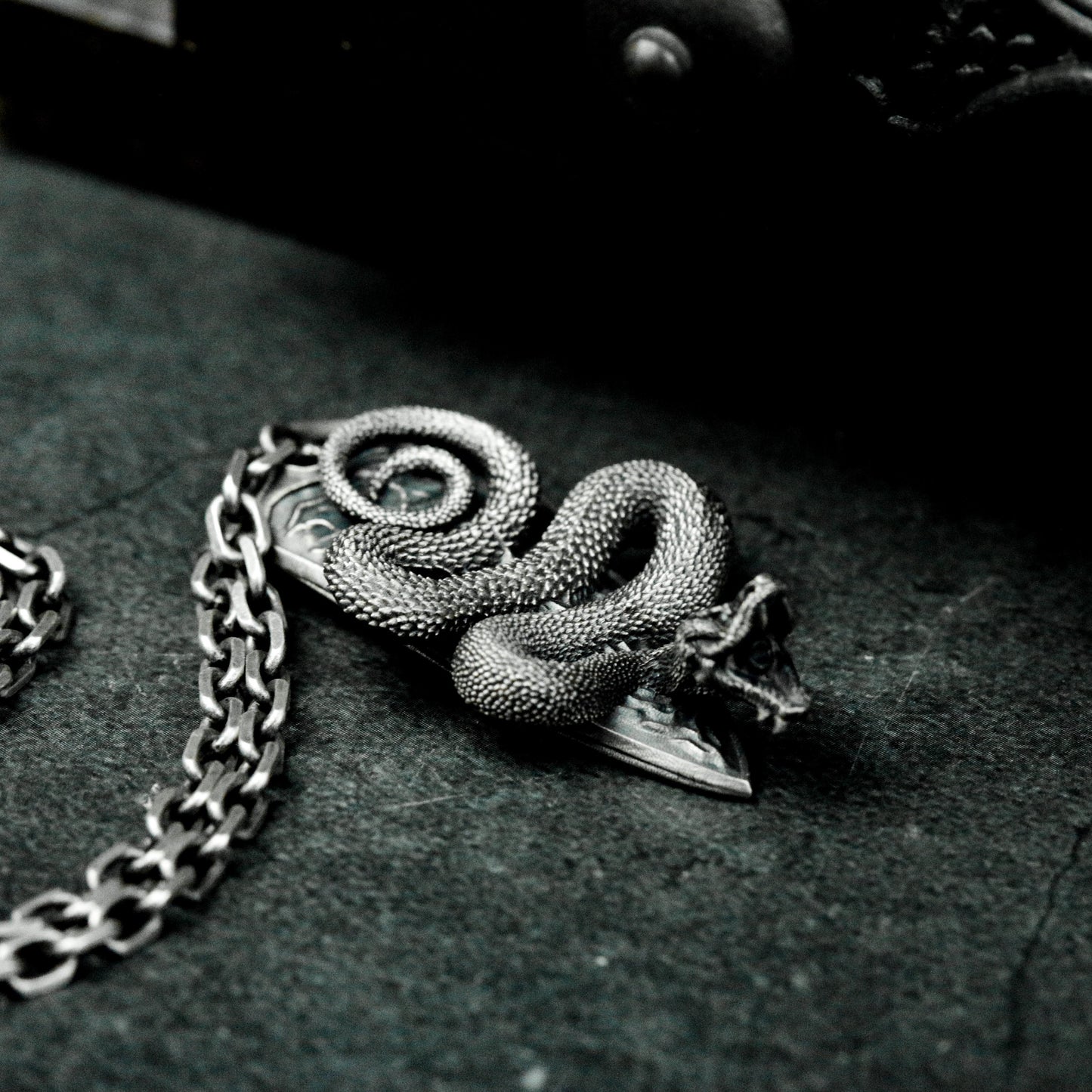 Coiled Serpent Pendant ¨C Handmade 925 Silver Venom Guardian Necklace