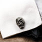 Gothic Baroque Skull Cufflinks - Vintage Design 925 Silver Handmade