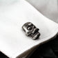 Gothic Baroque Skull Cufflinks - Vintage Design 925 Silver Handmade