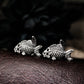 Piranha Skull Cufflinks - 925 Sterling Silver Handmade