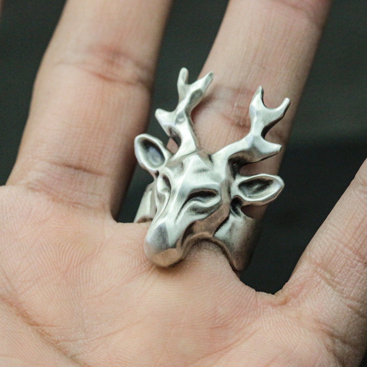 Deer Minimalist Ring ¨C 925 Silver Handmade