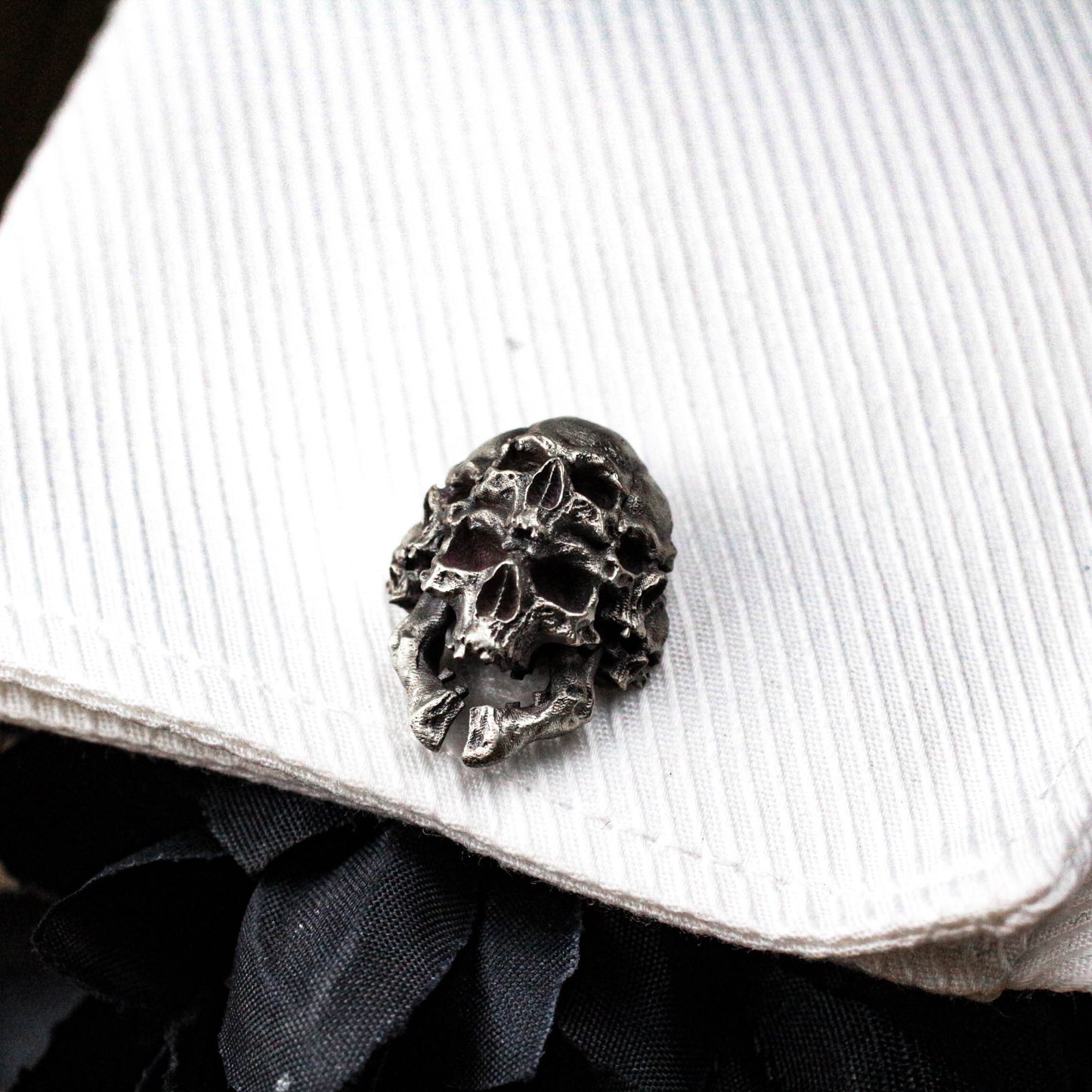 Multiple Skull Cufflinks - 925 Silver Handmade