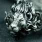 Flame Lion Ring ¨C Handmade 925 Silver Fierce Guardian Band