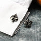 Skeleton Heart Cufflinks - Handmade in 925 Sterling Silver