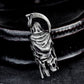Hooded Reaper Pendant with Arched Blade ¨C 925 Sterling Silver Handmade