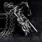 Hooded Reaper Pendant with Arched Blade ¨C 925 Sterling Silver Handmade