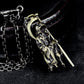 Hooded Reaper Pendant with Arched Blade ¨C 925 Sterling Silver Handmade
