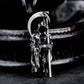 Hooded Reaper Pendant with Arched Blade ¨C 925 Sterling Silver Handmade