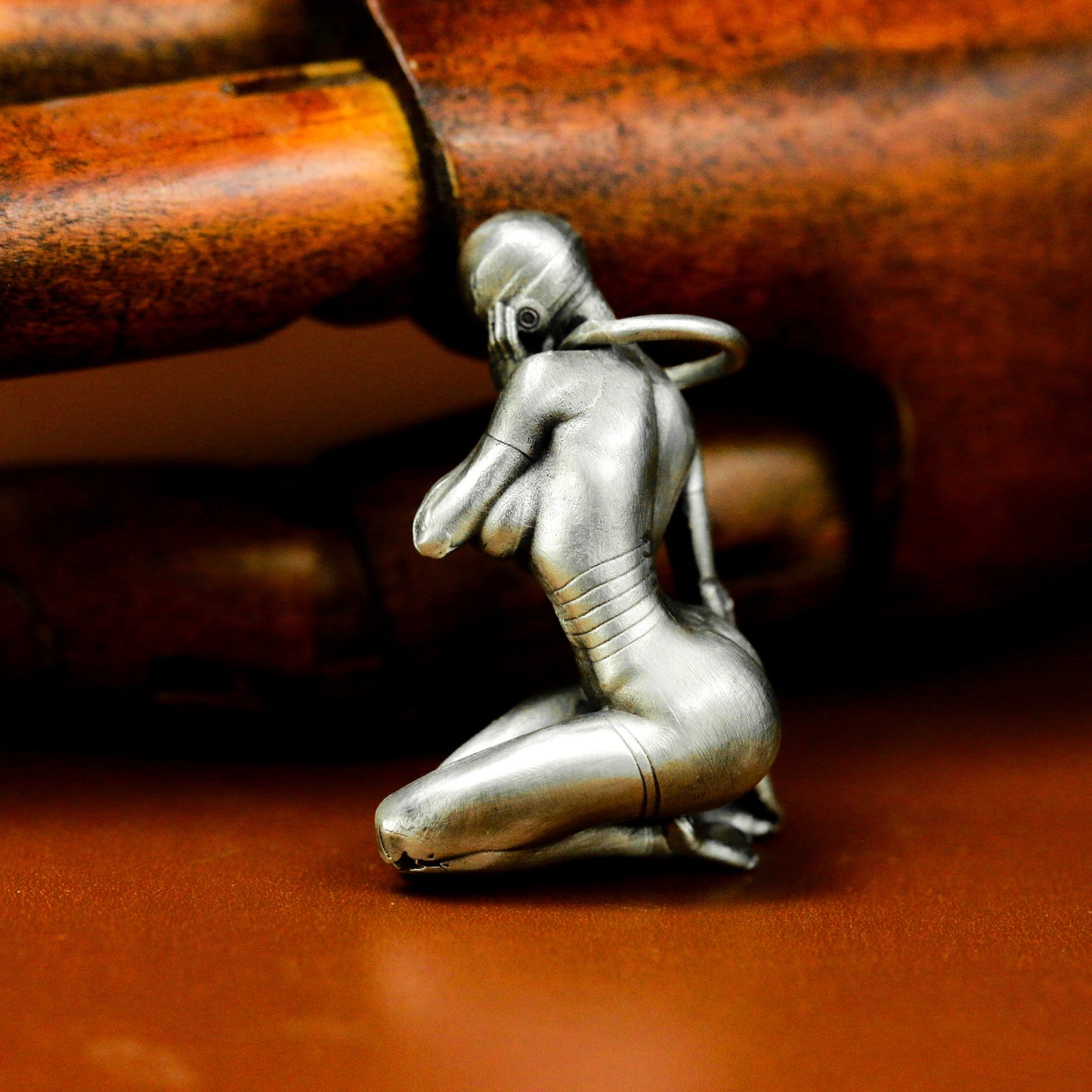 Mechanical Girl Pendant ¨C Handmade 925 Silver Cyberpunk Female Body Necklace