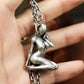 Mechanical Girl Pendant ¨C Handmade 925 Silver Cyberpunk Female Body Necklace