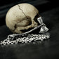 Small Battle Axe Pendant with Wrapped Grip - 925 Sterling Silver Handmade