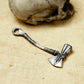Small Battle Axe Pendant with Wrapped Grip - 925 Sterling Silver Handmade