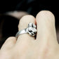 Cat Face Ring ¨C 925 Silver Handmade