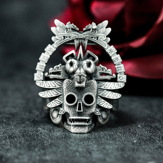 Mayan High Priest Ring ¨C Handmade 925 Silver Tribal Ceremony Band