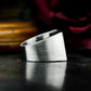 Chinese Seal Style Ring with Ancient Script ¨C 925 Sterling Silver Handmade