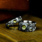 Moon Volcano Couple Ring - 925 Silver Handmade