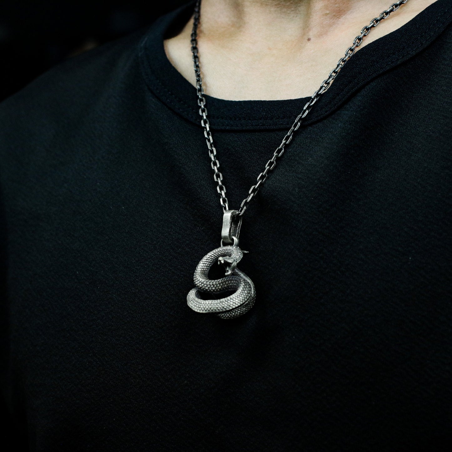 Roaring Python Pendant - 925 Silver Handmade