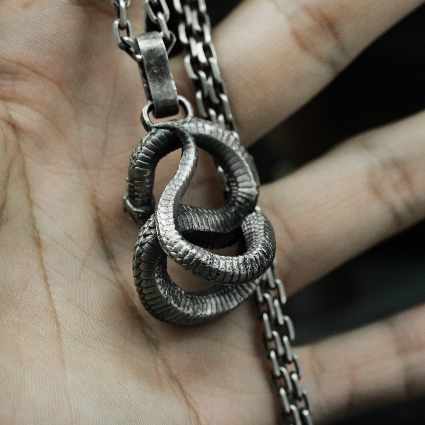 Roaring Python Pendant - 925 Silver Handmade