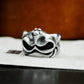 Shy Cat Ring - 925 Silver Handmade Playful Face