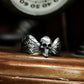 Winged Skull Gothic Ring - 925 Silver Handmade