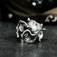 Devil Heart Ring with Horns ¨C 925 Sterling Silver Handmade
