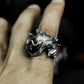 Devil Heart Ring with Horns ¨C 925 Sterling Silver Handmade