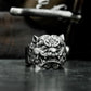 Lion Statue Ring ¨C Handmade 925 Silver Spiritual Beast Band