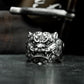 Lion Statue Ring ¨C Handmade 925 Silver Spiritual Beast Band
