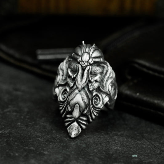 Pupa Totem Ring - 925 Silver Handmade