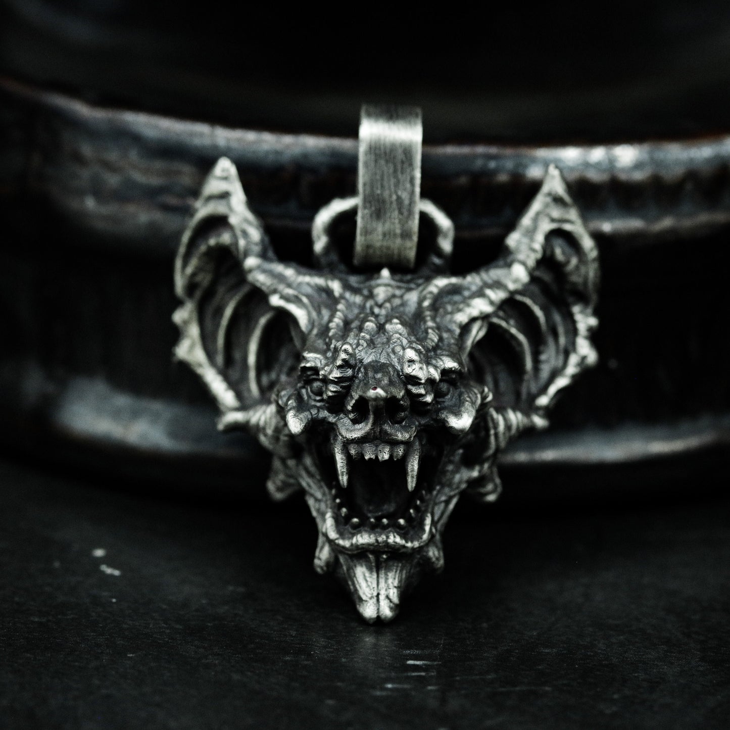 Bat Head Pendant ¨C 925 Silver Handmade