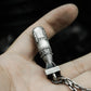 Missile Pendant with Industrial Texture - 925 Sterling Silver Handmade
