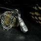 Missile Pendant with Industrial Texture - 925 Sterling Silver Handmade