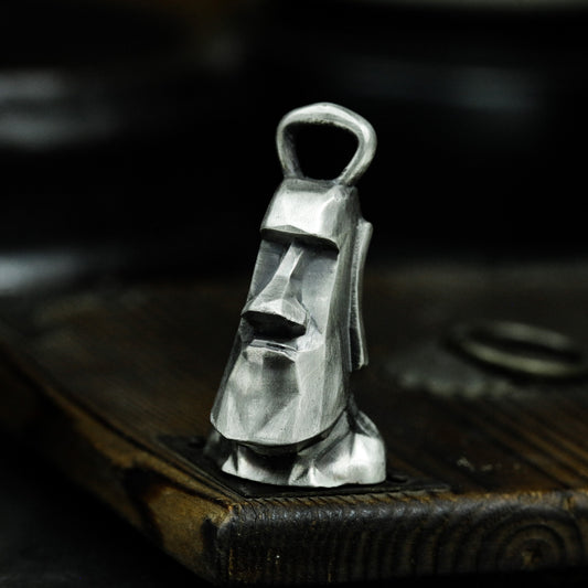 Moai Totem Pendant ¨C 925 Sterling Silver Handmade