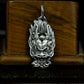 Flaming Dragon Head Pendant ¨C 925 Sterling Silver Handmade