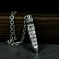 Engraved Ritual Dagger Pendant - 925 Sterling Silver Handmade