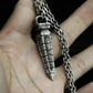 Engraved Ritual Dagger Pendant - 925 Sterling Silver Handmade