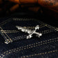 Crusader Skeleton Army Sword Tie Clip, 925 Silver Handmade