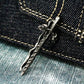 Crusader Skeleton Army Sword Tie Clip, 925 Silver Handmade