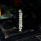 Mayan Dragon Scepter Tie Clip, Dragon Design, 925 Silver Handmade