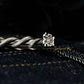 Mayan Snake Staff Tie Clip, Snake Totem, 925 Silver Handmade