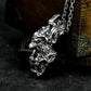 Eagle-Faced Warrior Pendant with Ornate Armor - 925 Sterling Silver Handmade