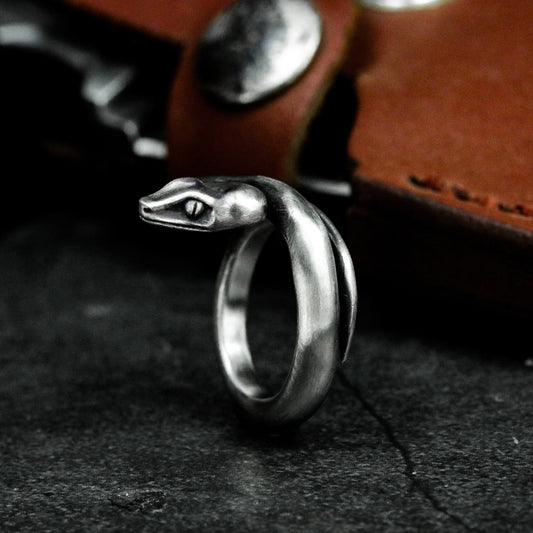 Coiled Viper Ring - 925 Silver Handmade