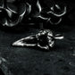 Bird Skull Pendant with Carved Details ¨C 925 Sterling Silver Handmade