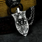 Ornate Shield Skull Pendant ¨C Handmade 925 Silver Gothic Crest Necklace