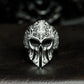 Knight Helmet Ring with Engraved Crest ¨C 925 Sterling Silver Handmade