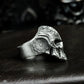 Knight Helmet Ring with Engraved Crest ¨C 925 Sterling Silver Handmade