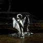 Fallen Angel Pendant with Spread Wings ¨C 925 Sterling Silver Handmade
