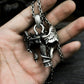 Fallen Angel Pendant with Spread Wings ¨C 925 Sterling Silver Handmade
