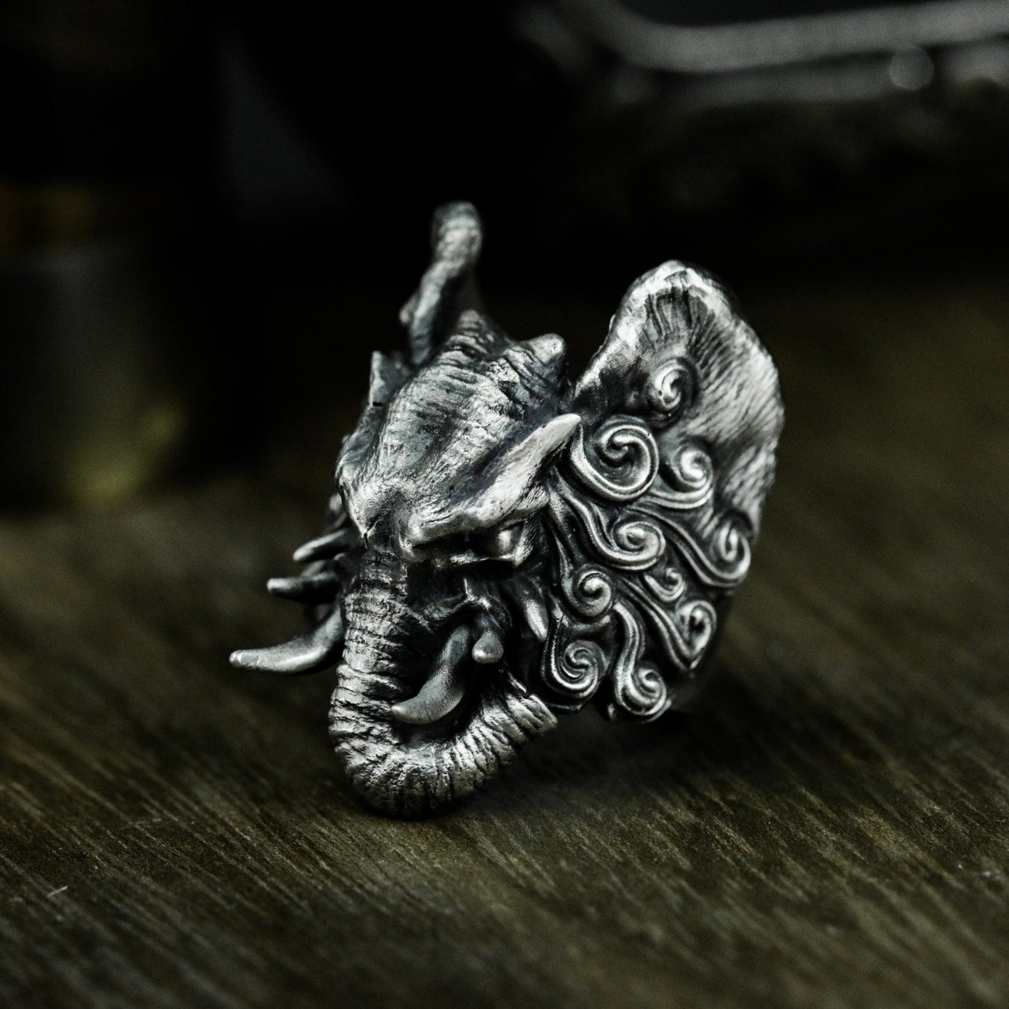 Elephant Demon Ring ¨C 925 Silver Handmade