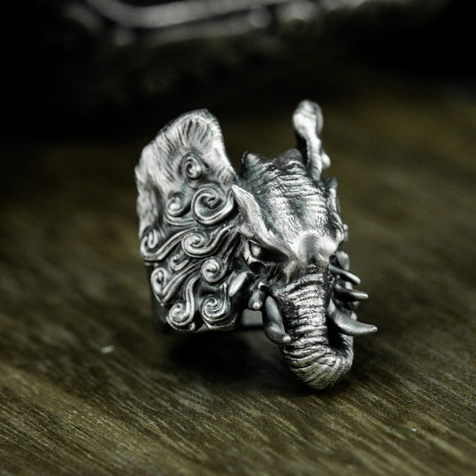 Elephant Demon Ring ¨C 925 Silver Handmade